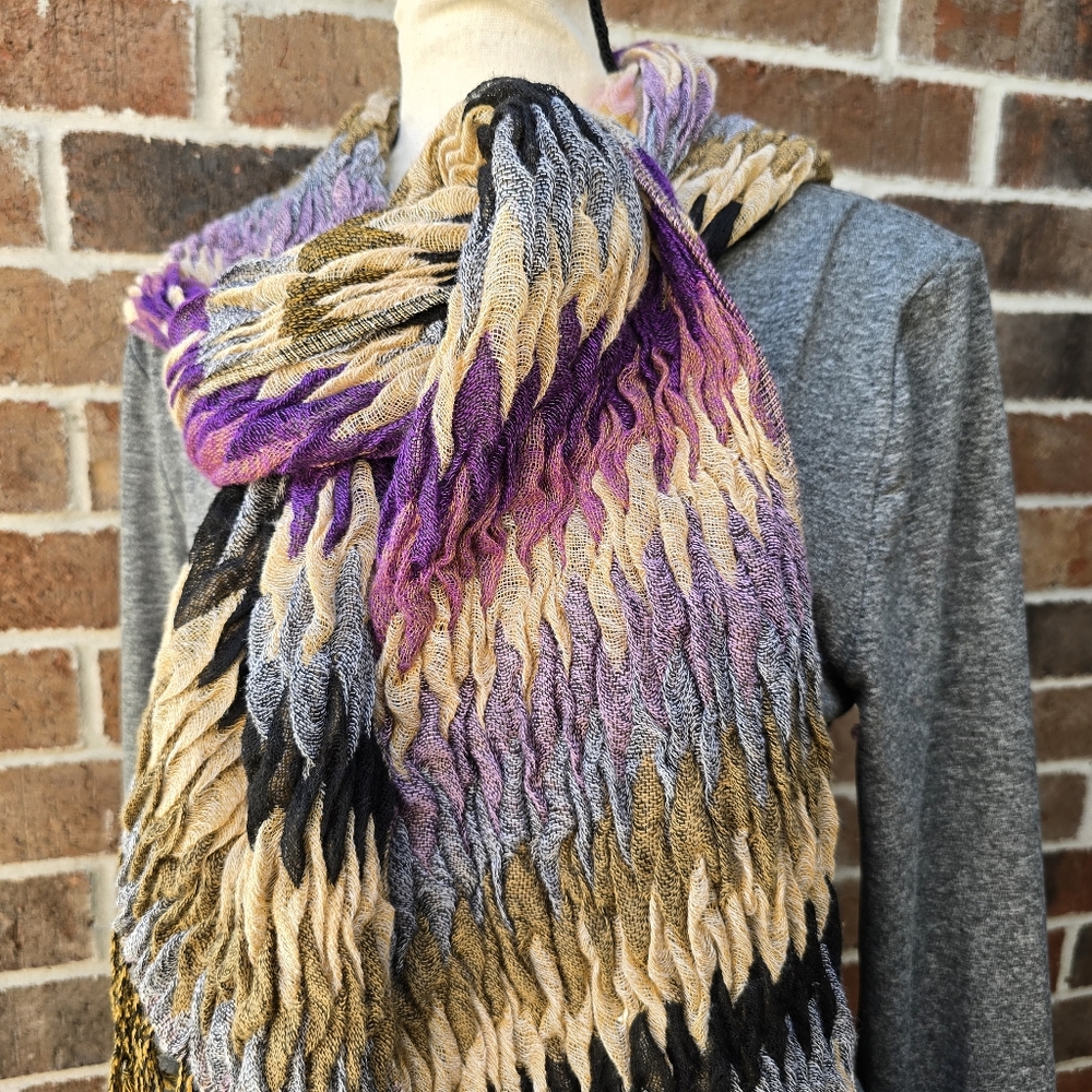 Again Chic Multicolor Chevron Scarf - Picture 2 of 9